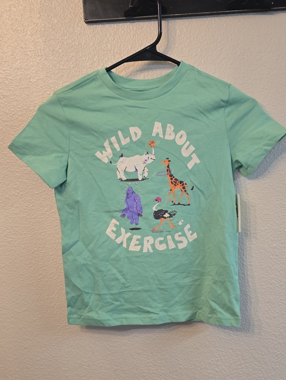 Kids' Mint Green 'Wild About Exercise' Graphic Tee
